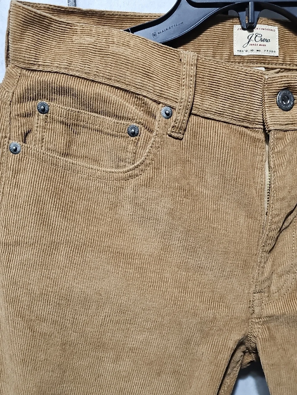 J. Crew 484 Corduroy Slim Straight Pants Size 30x32 New